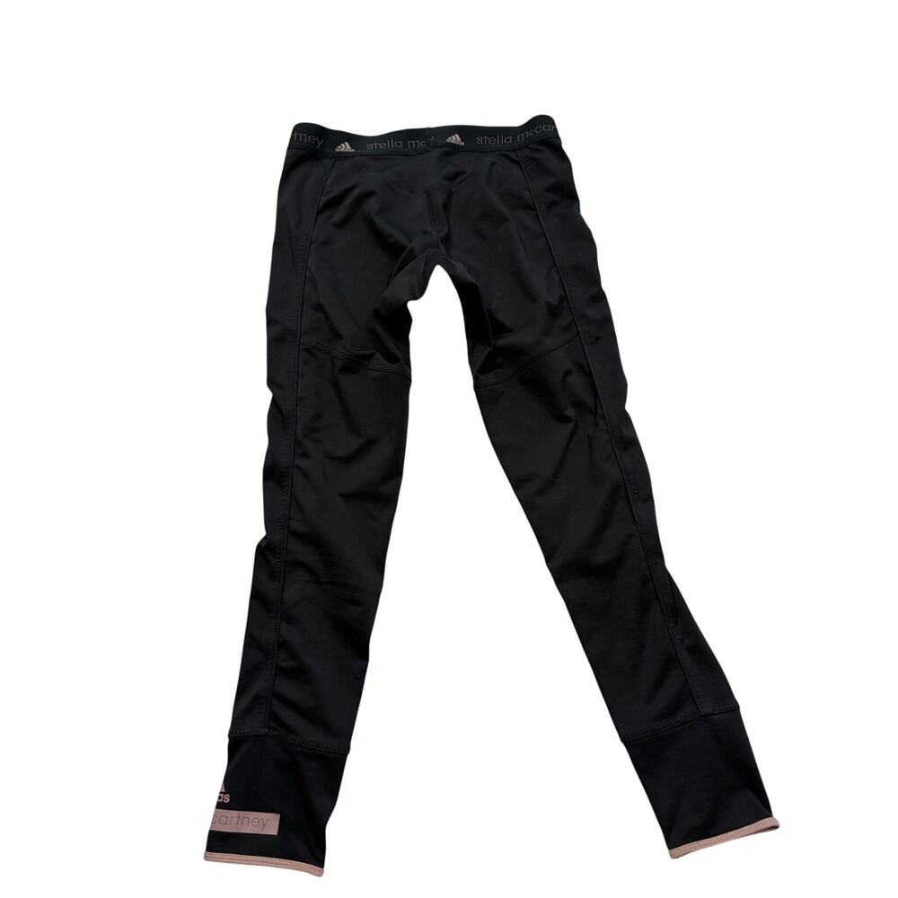 Adidas‎ by Stella McCartney Crop Leggings Womens Small Black Pink Athletic